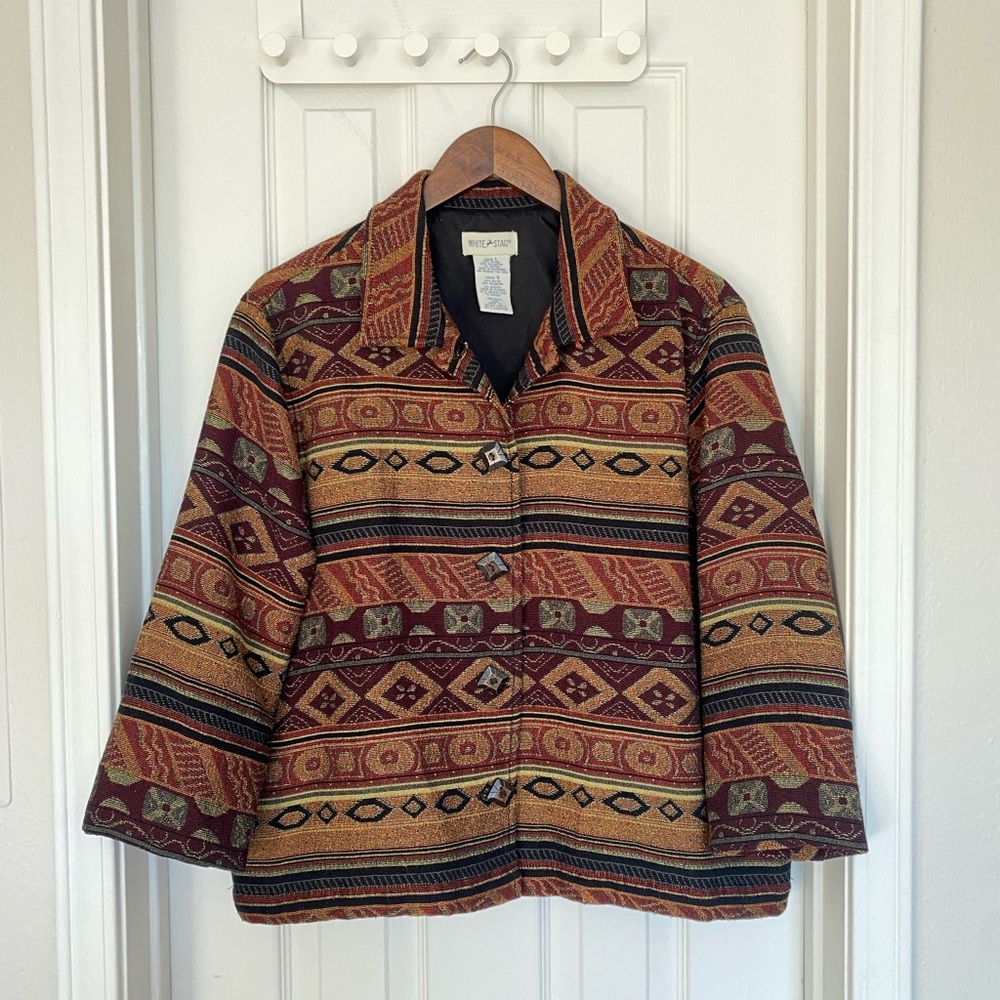 White Stag Patterned Vintage Jacket
